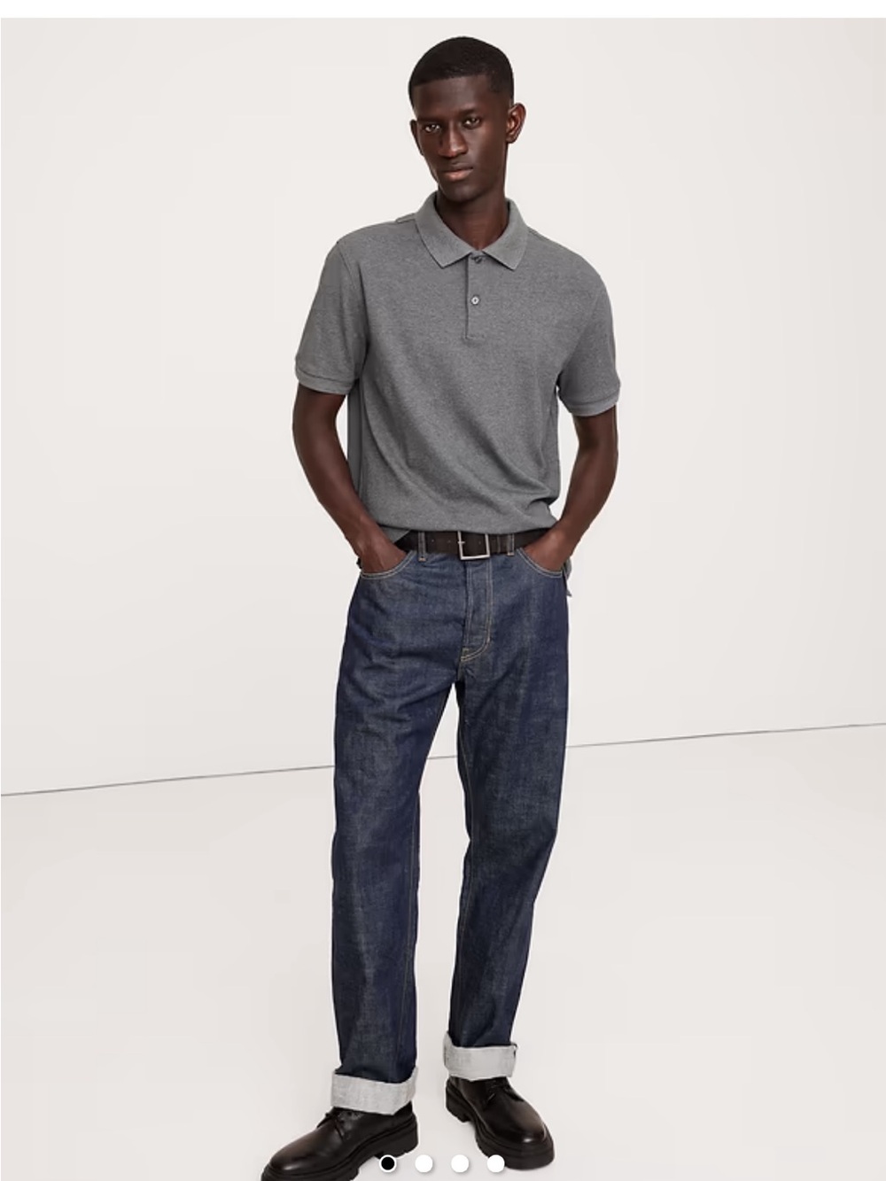 Banana Republic Men's Gray Polo Shirt